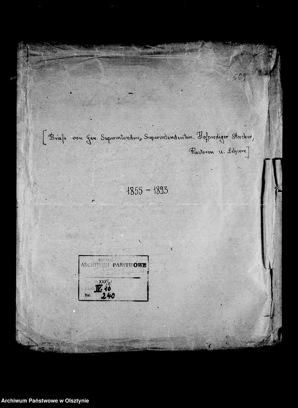 image.from.unit.number "/46 Briefe von Geistlichen aller Amtsstufen und einiger Lehrer an Anna Gfin Lehndorff geb. Hahn/"