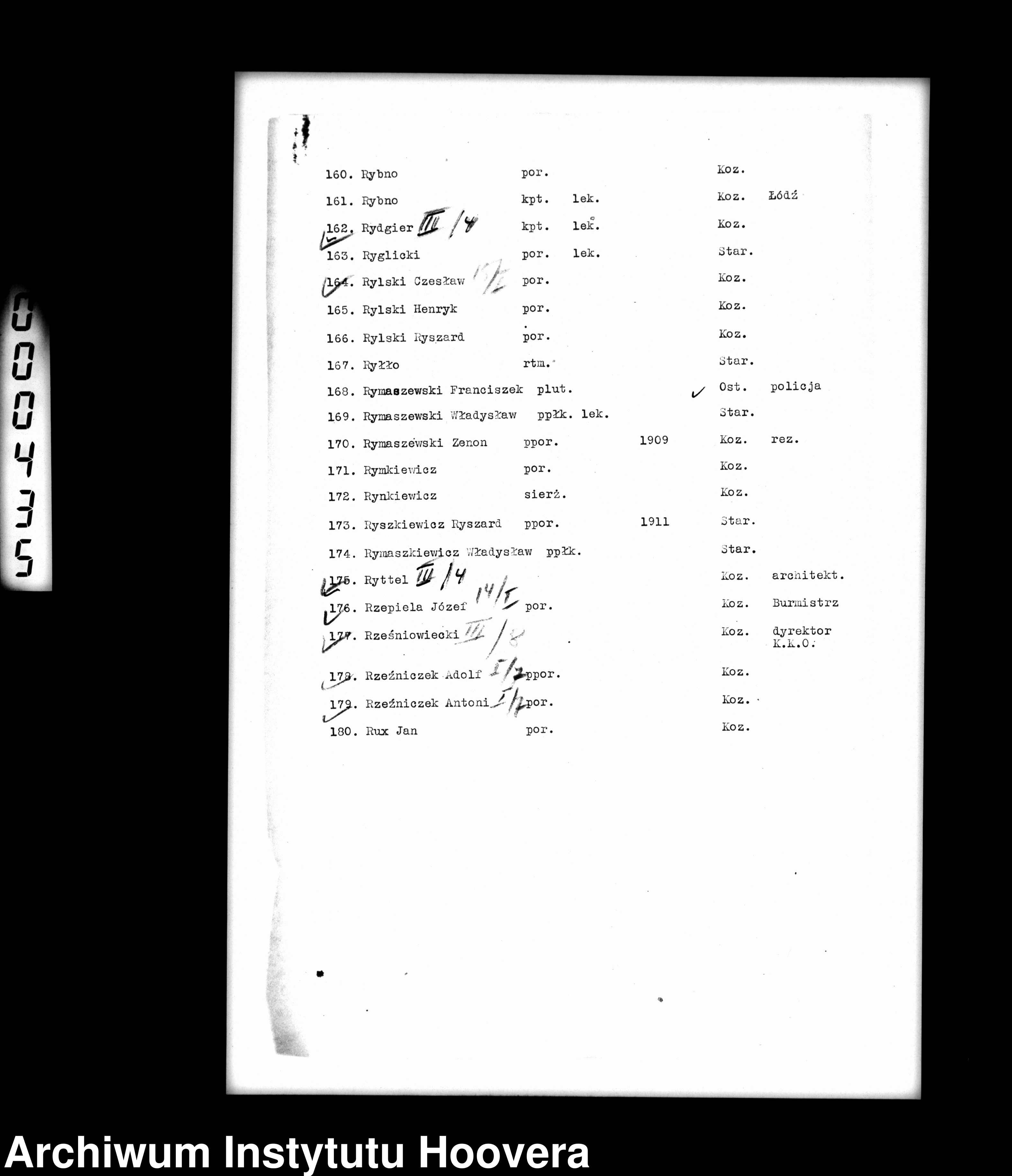 Skan z jednostki: Subject file, 1939-1943