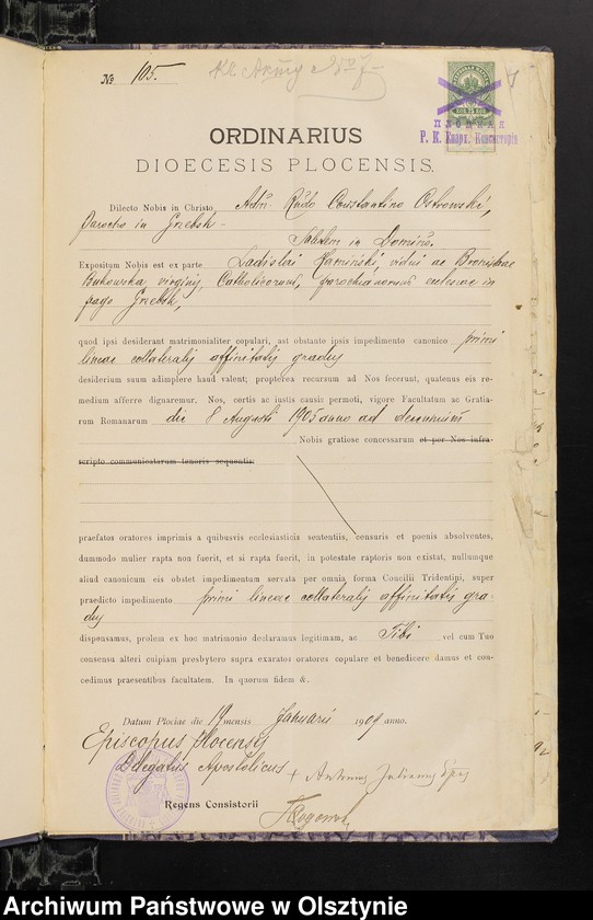 image.from.unit.number "[Annexa do ślubów z Parafii Grzebskiej za 1909 rok]"