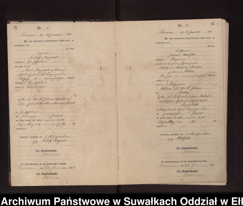 image.from.unit.number "Sterbe-Neben-Register des Preussischen Standes-Amtes Rydzewen Kreis Loetzen"