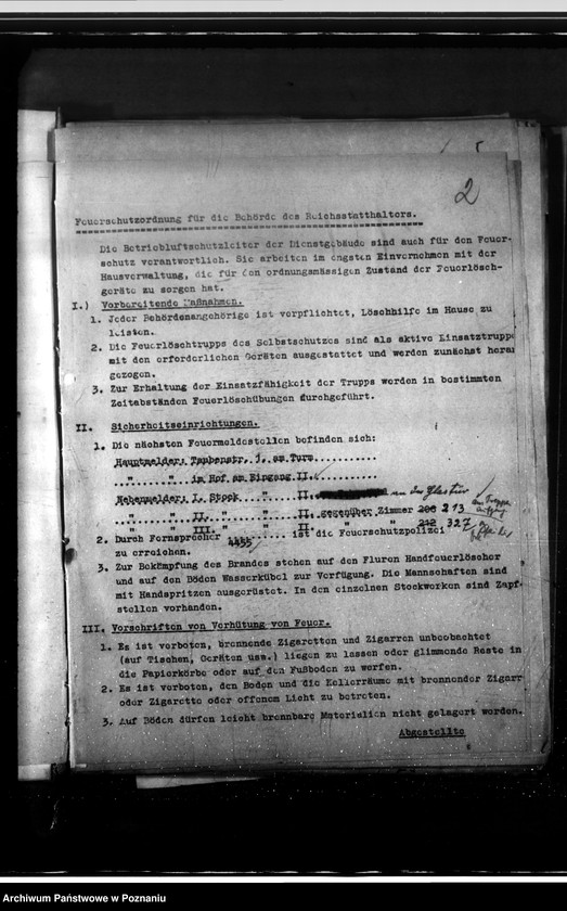 Obraz 6 z jednostki "Dienstübersichten- Beamten von Dienst"