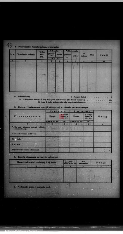 Obraz 20 z jednostki "Kwestionariusz Gazowni Miejskiej w Milosławiu powiat wrzesiński"