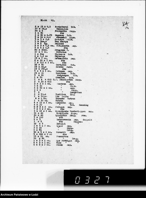 Obraz 20 z jednostki "Belieferung des Gettos mit Medikamenten"