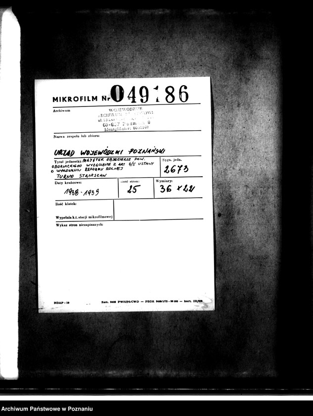 image.from.unit.number "Majątek Objezierze powiatu obornickiego wyłączenie z art. 4 i 5 ustawy o wykonaniu reformy rolnej Turno Stanisław"