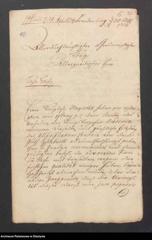 image.from.unit.number "Eisenbart [Eisenbarth], H. [Haupt] A. [Amt] Brandenburg [Pokarmin]. Acta die Qualität einiger Hufen und die Höhe des Pfandschillings"