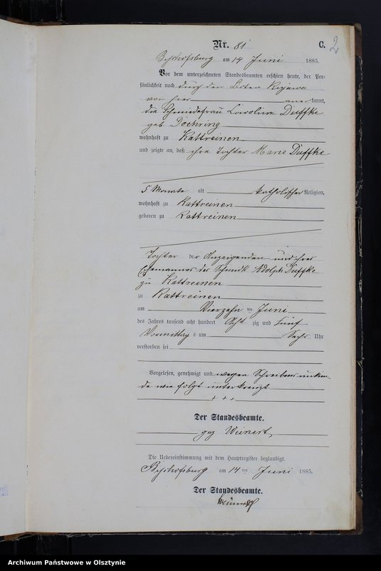 image.from.unit.number "Sterbe-Neben-Register Tom II,Nr 81 - 180"
