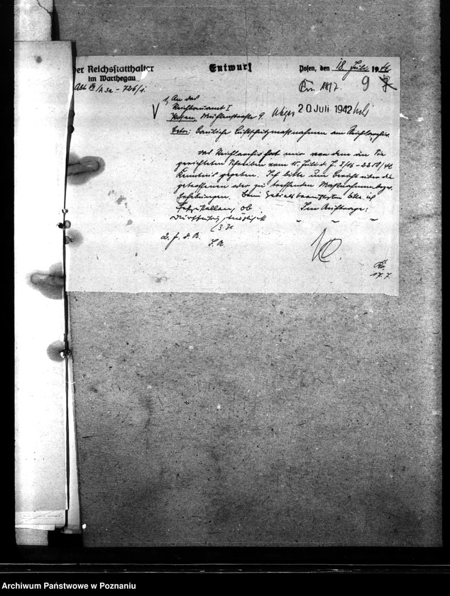 Obraz 13 z jednostki "Umbau des Reichsarchivs zu Posen"