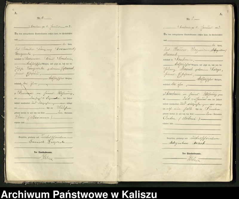 Obraz 7 z jednostki "[Księga urodzeń]"