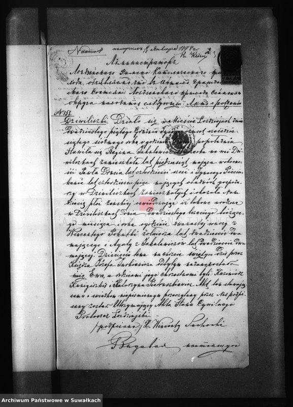 image.from.unit.number "Dokumenty brakosočetavšichsja lic Berznickago R. Katoličeskago Prichoda za 1898 god"