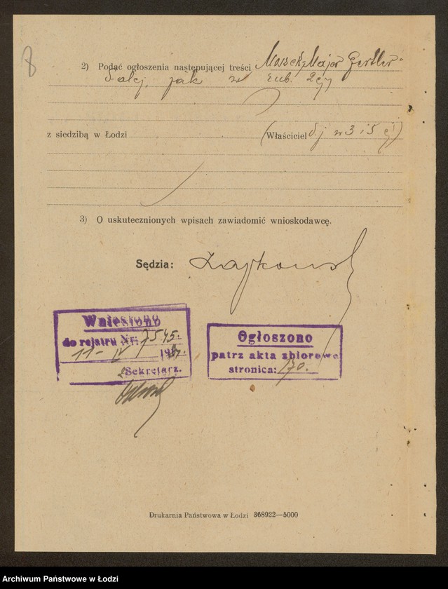 Obraz 10 z jednostki "Moszek Majer Geltler- wyrób pończoch"