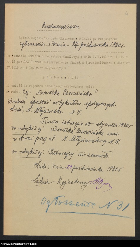 Obraz 8 z jednostki "Weronika Czerwińska- drobna sprzedaż artykułów spożywczych"