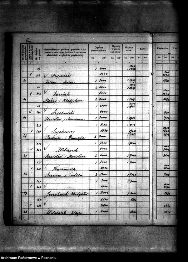 Obraz 16 z jednostki "Rejestr pomiarowy gruntów przymusowej parcelacji majątku Ląd powiatu konińskiego"