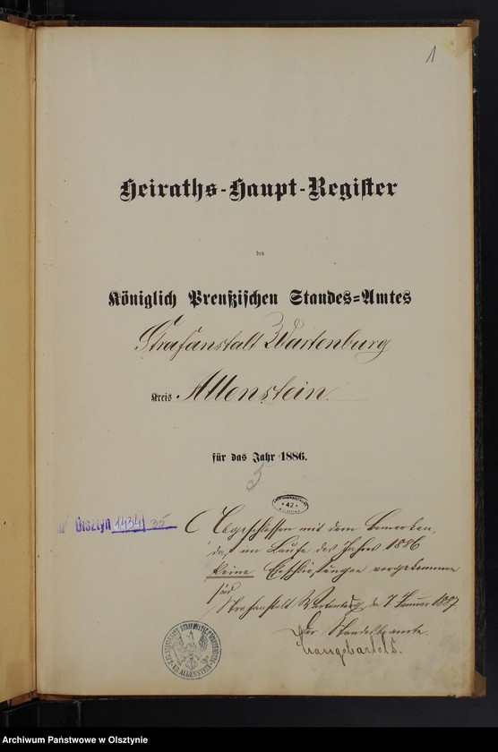 image.from.unit.number "Heiraths-Haupt-Register /wpisów nie było/"