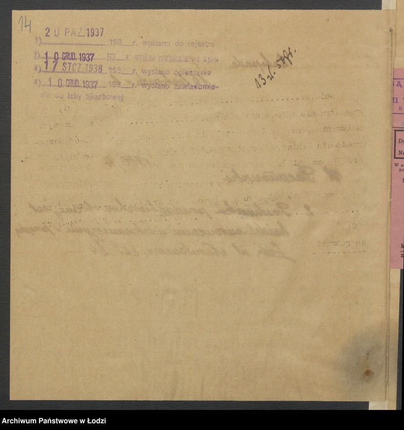 Obraz 16 z jednostki "Chaim Herszel vel Heiman Pacanowski- sprzedaż towarów manufakturowych i garderoby"