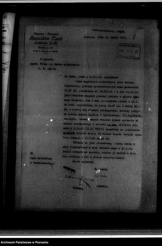 Obraz 12 z jednostki "Miasto Gniewkowo sprawy różne"