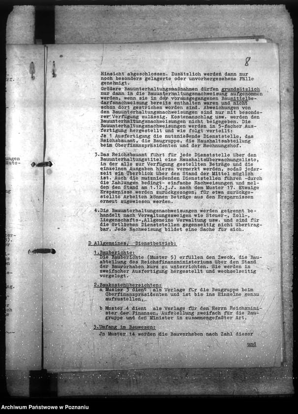 Obraz 12 z jednostki "Organisation der Reichsbauverwaltung. Geschäftsprüfung der Reichsbauämter"