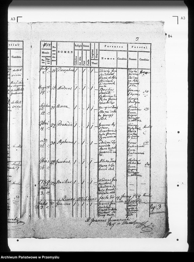 Obraz 9 z jednostki "[Kopie ksiąg metrykalnych parafii Manasterzec z filiami Mosty, Terszaków (dekanat Komarno)]"