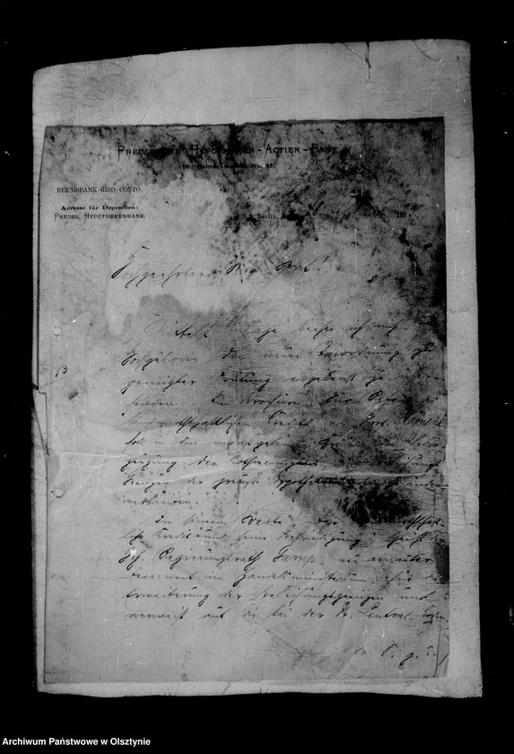 image.from.unit.number "/Akten betr. Geldgeschäfte der Lehndorff mit der Preuss. Hypotheken- Aktien- Bank, Berlin/"