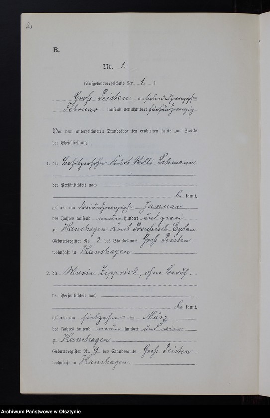 image.from.unit.number "Heiraths-Neben-Register Nr 1 - 14 [ Księga małżeństw - wtóropis ]"