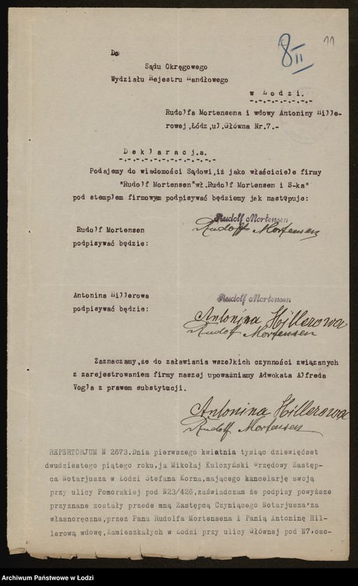 Obraz 13 z jednostki "Rudolf Mortensen- sprzedaż kapeluszy"