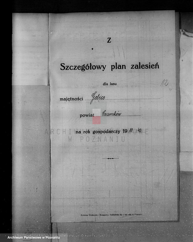 Obraz 16 z jednostki "/Nadzór nad lasami/ majątku Gębice powiatu czarnkowskiego"