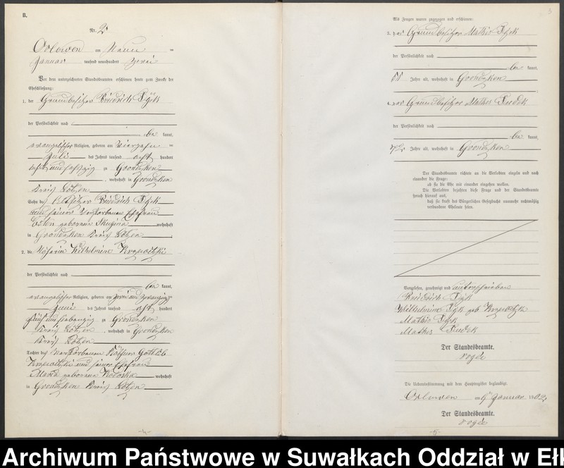 image.from.unit.number "Heiraths-Neben-Register des Preussischen Standes-Amtes Orlowen Kreis Lötzen"