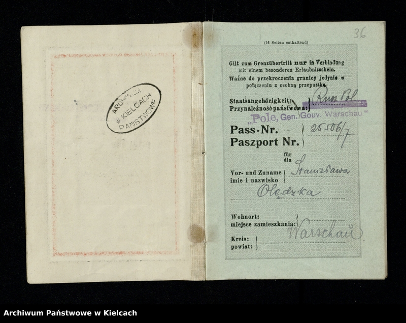 Obraz 9 z kolekcji "Paszporty"