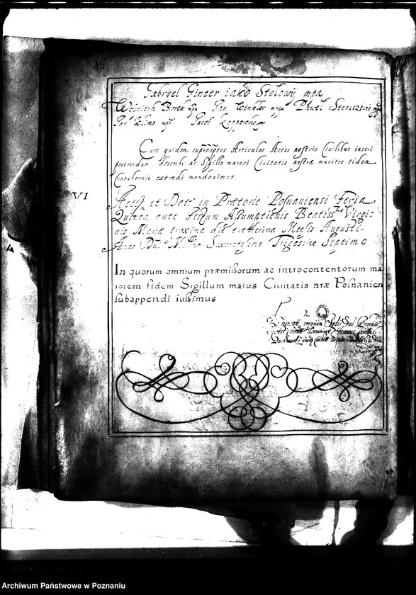 Obraz 20 z jednostki "Or. Rada miasta Poznania nadaje bractwu budniczemu nowy statut, składający się z 35 paragrafów."