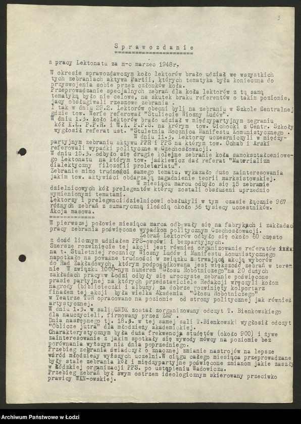 Obraz 4 z jednostki "Koło prelegentów i lektorów przy KŁ; [sprawozdania z działalności, wykazy]"