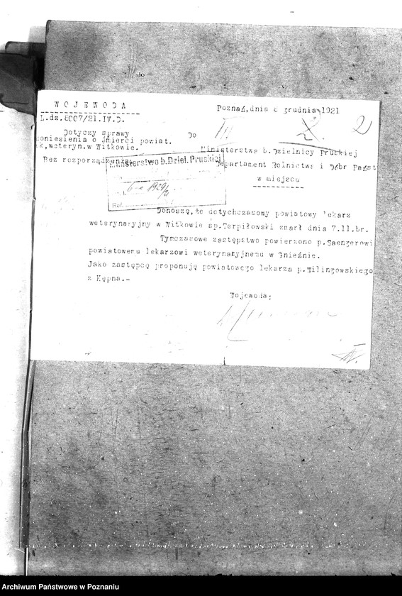 Obraz 6 z jednostki "Pow. lekarz Weterynaryjny Witkowo"