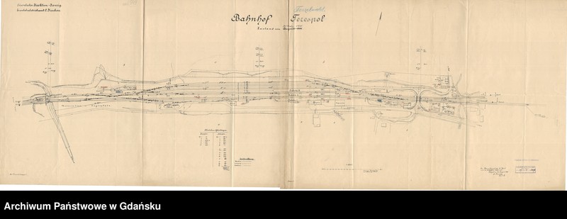 image.from.unit.number "Eisenbahn Direktion Danzig. Eisenbahnbetriebsamt 2 Dirschau. Bahnhof Terespol. Zustand vom 31 März 1915"