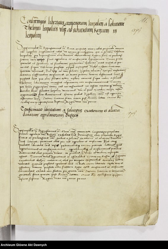 image.from.unit.number ""Regestrum cancellarie seu liber actorum per manus rev-di d-ni Johannis de Lasko - - cancellarii datorum - - "."