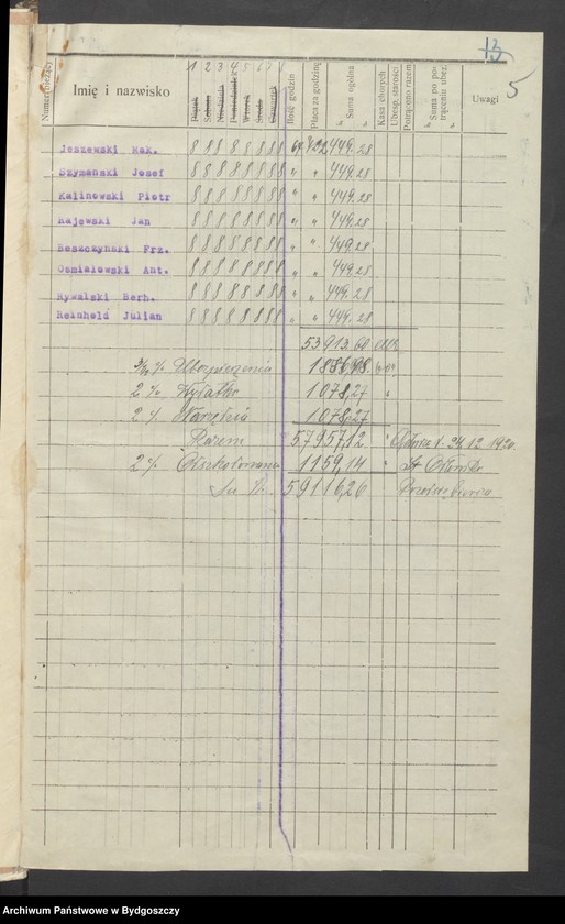 image.from.unit.number "[Raporty komendantów Zachodniej Straży Obywatelskiej do Komendy Powiatowej w Toruniu. Imienny spis członków Zachodniej Straży Obywatelskiej, baonu II w Chełmży]"