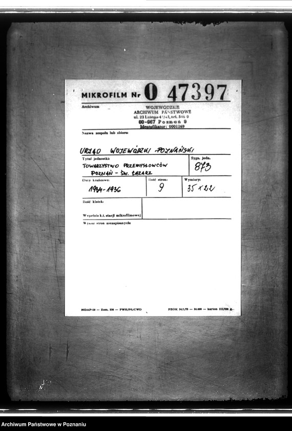 Obraz 2 z jednostki "/Towarzystwo Przemysłowców Poznań św. Łazarz/"