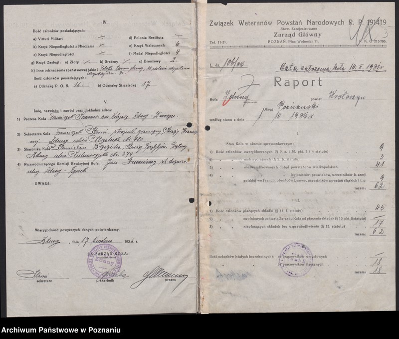 Obraz 6 z jednostki "Zduny, powiat Krotoszyn - akta koła."