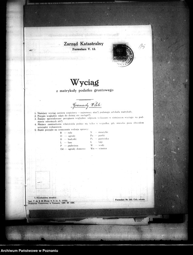 Obraz 20 z jednostki "Majątek Wyrza-Matyldzin powiatu wyrzyskiego parcelacja oddłużeniowa"