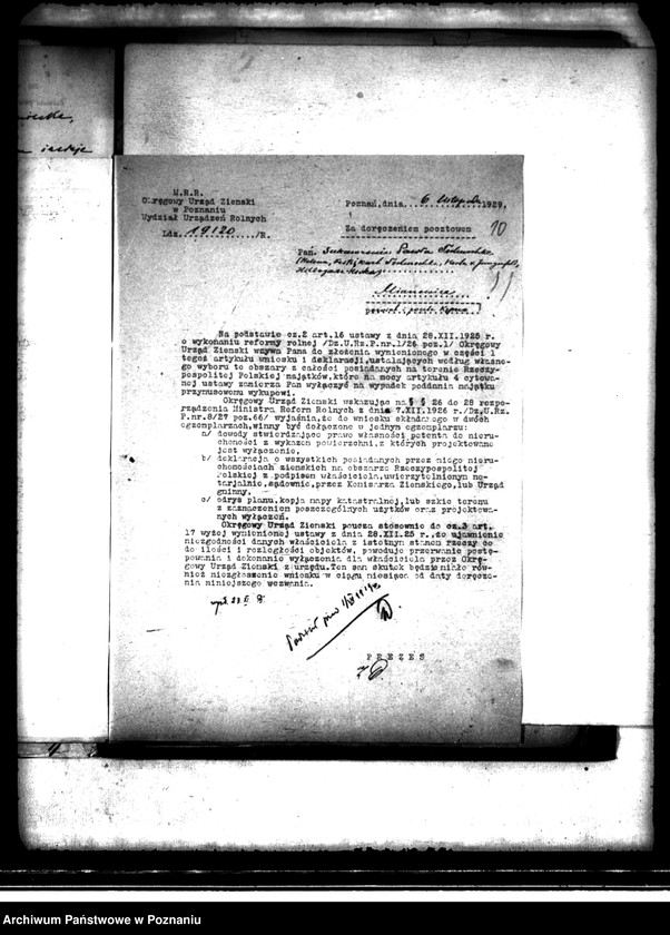 Obraz 15 z jednostki "Majątek Mianowice wyłączenie z art. 4,5 ustawy o reformie rolnej Paweł Tschuschke - spadkobierca"