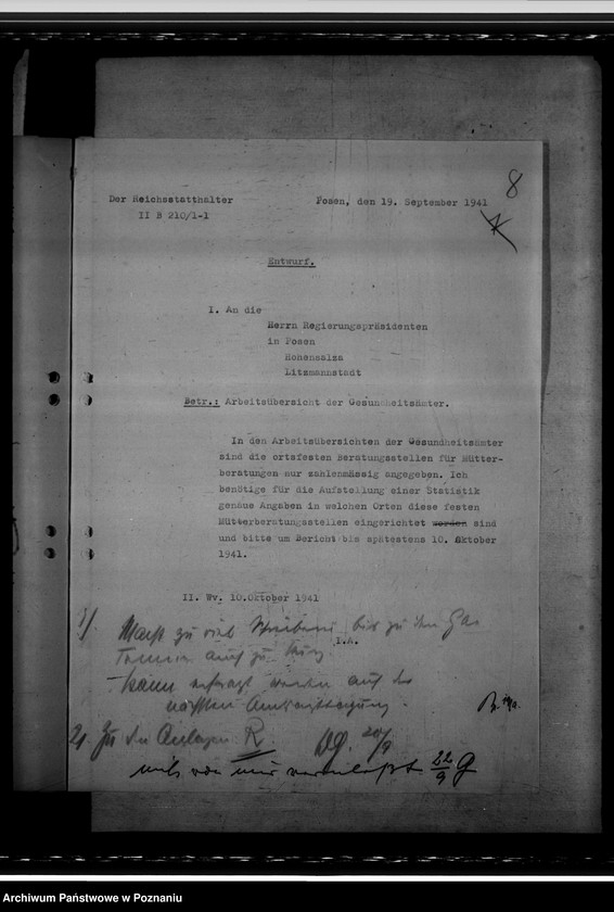 Obraz 13 z jednostki "Amtsarzttagung 8 - 10.11.1941 in Posen. Arbeitsübersicht der Gesundheitsämter"