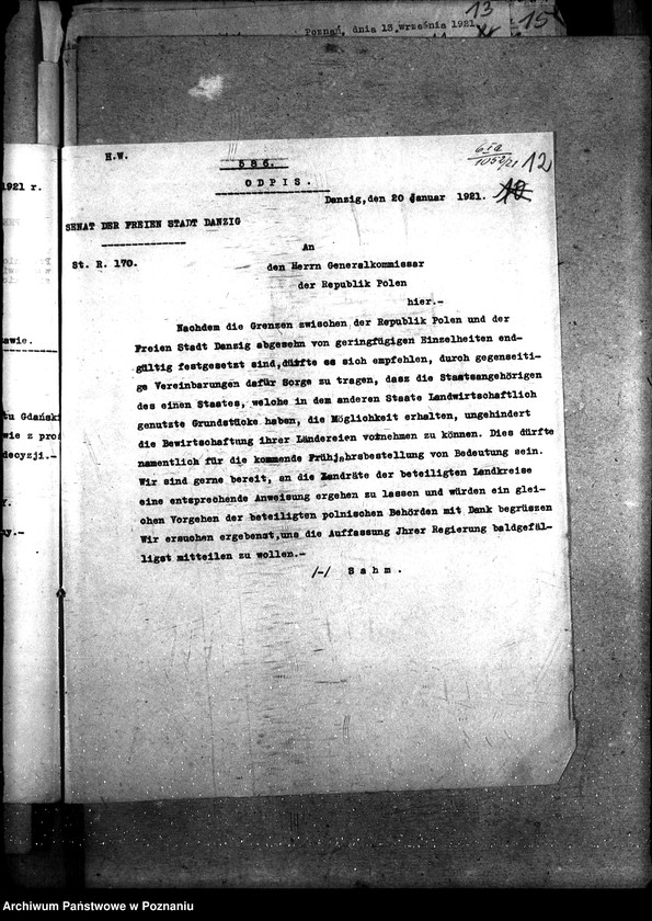 Obraz 16 z jednostki "Sprawy szczegółowo-administracyjne Układ polsko - gdański"