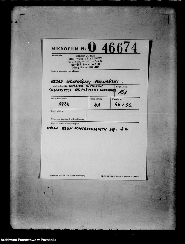 Obraz 2 z jednostki "/Analiza wyników subskrypcji 6 % Pożyczki Narodowej/"