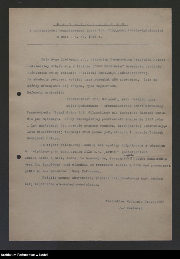 Obraz 10 z jednostki "Sprawozdania z akcji organizowanych przez Wydział"