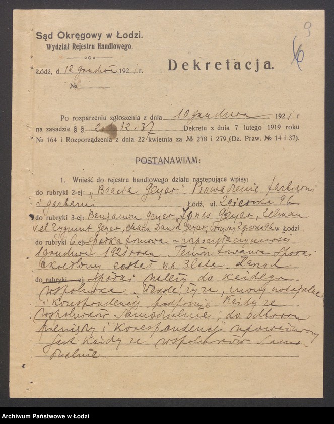 Obraz 11 z jednostki "Bracia Geyer – prowadzenie farbiarni i garbarni"