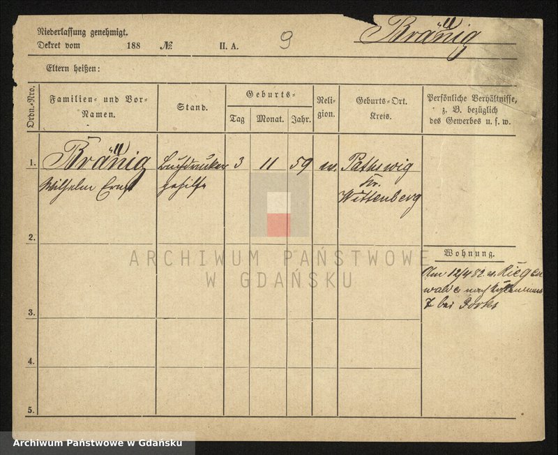 image.from.unit.number "Karty meldunkowe: Brauner - Bredull"