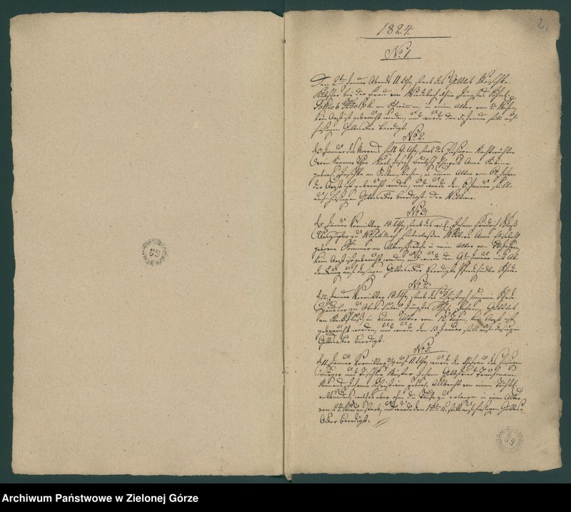 Obraz z jednostki "Duplicat bei der evang[elischen] Kirche zu Sprottau. Totenregister vom Jahr 1824"