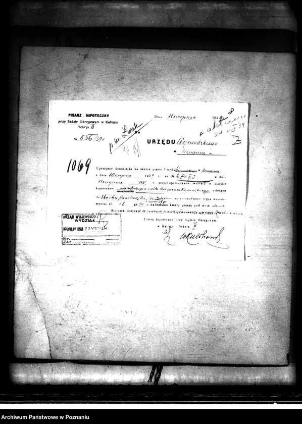 image.from.unit.number "Majątek Biskupice-Wielki Bór powiatu kaliskiego nabycie nieruchomości w trybie art. 8 ustawy o wykonanie reformy rolnej"