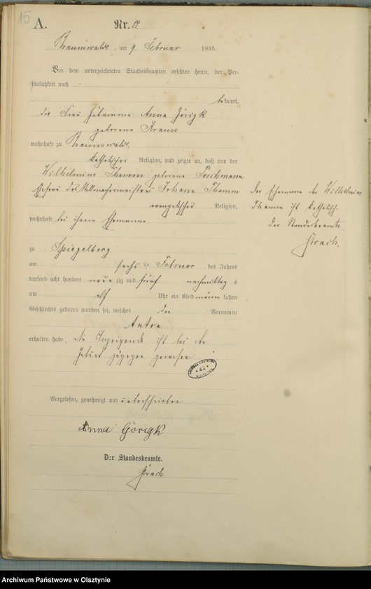image.from.unit.number "Geburts-Haupt-Register Nr 1 - 92"