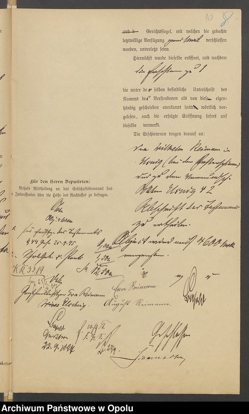 image.from.unit.number "Testament des Gasthausbesitzers Wilhelm Reimann zu Elsnig"