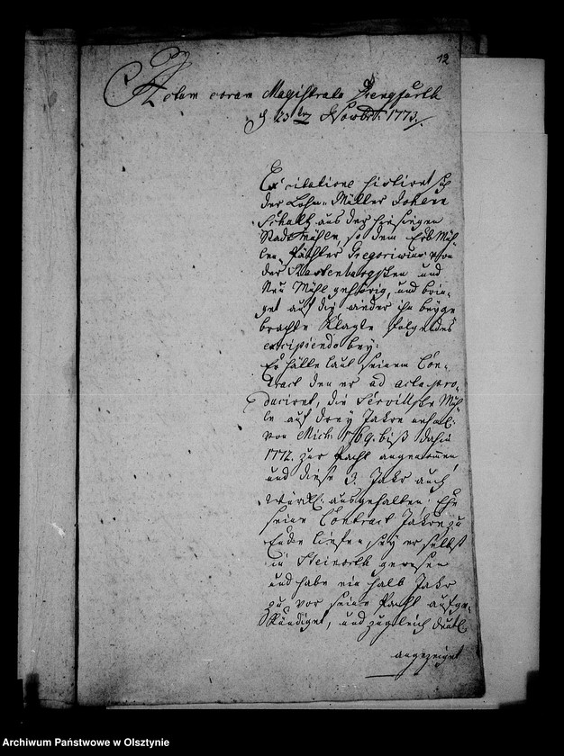 image.from.unit.number "Correspondence die Serwillensche Müle betr. /Surwile; kętrz./"