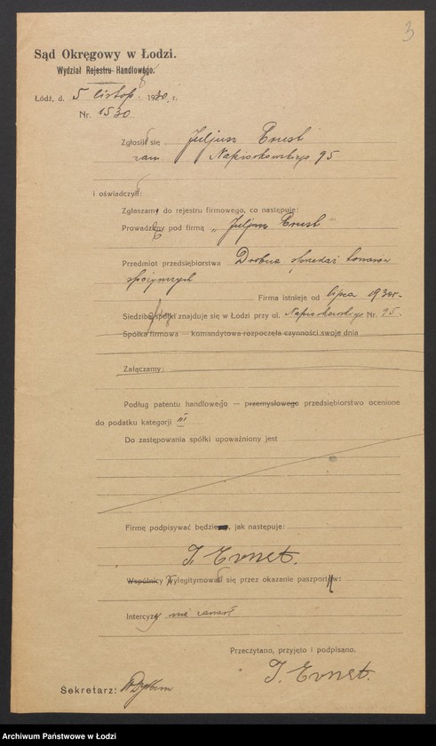 Obraz 5 z jednostki "Juliusz Ernst – sprzedaż towarów spożywczych"