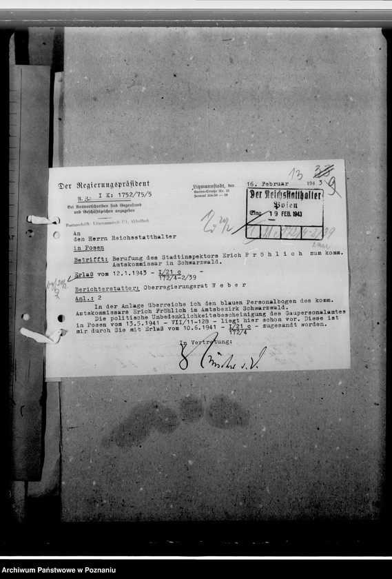 Obraz 17 z jednostki "Fröhlich, Erich - inspektor miejski"